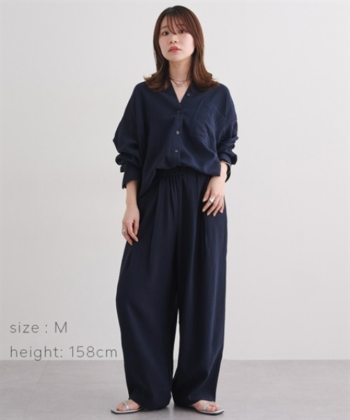 Maison INNESS ブラウス シャツ ニュアンスエアリードビーオーバー