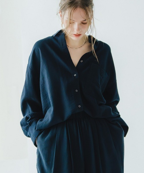 Maison INNESS ブラウス シャツ ニュアンスエアリードビーオーバー