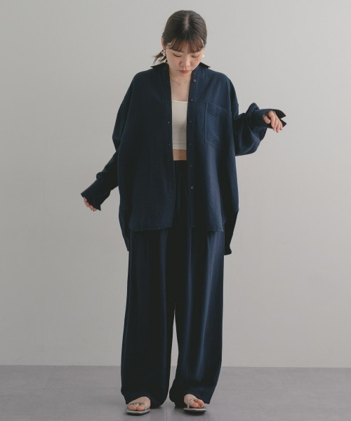 ジャス♡Newエアリーブラウス INDIVI（インディヴィ） ブラウス シャツ 「洗える／シャーリング素材