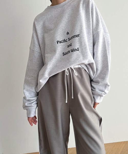「CANAL JEAN」 「1975 tokyo」スウェットカットソー LARGE アッシュ レディース_画像4
