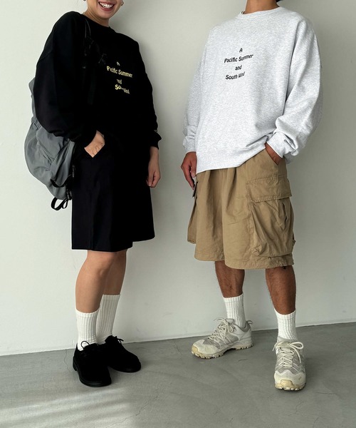 「CANAL JEAN」 「1975 tokyo」スウェットカットソー LARGE アッシュ レディース_画像7