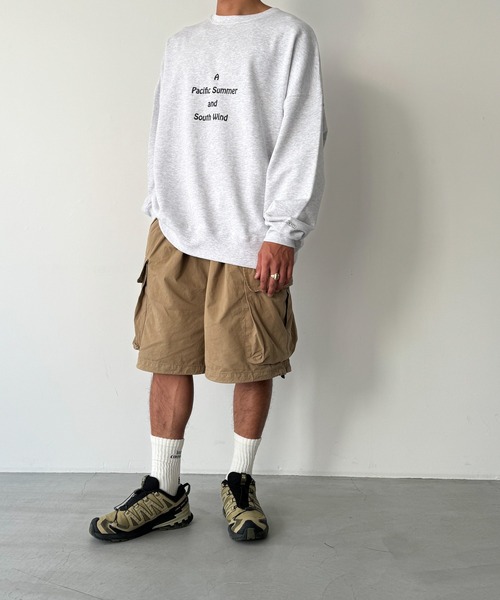 「CANAL JEAN」 「1975 tokyo」スウェットカットソー LARGE アッシュ レディース_画像9