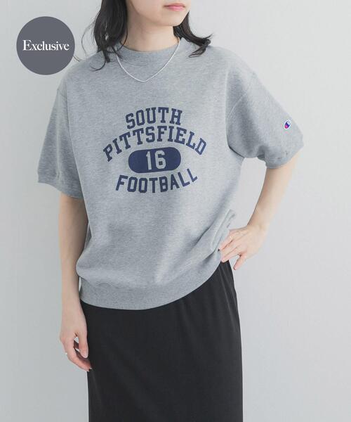 トレーナー スウェット 「別注」CHAMPION×DOORS　SWEAT SHORT-SLEEVE SHIRTS レディースの画像