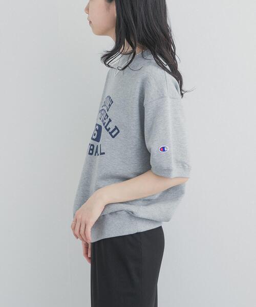 トレーナー スウェット 「別注」CHAMPION×DOORS　SWEAT SHORT-SLEEVE SHIRTS レディースの画像