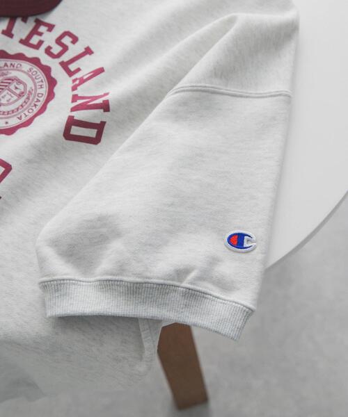トレーナー スウェット 「別注」CHAMPION×DOORS　SWEAT SHORT-SLEEVE SHIRTS レディースの画像
