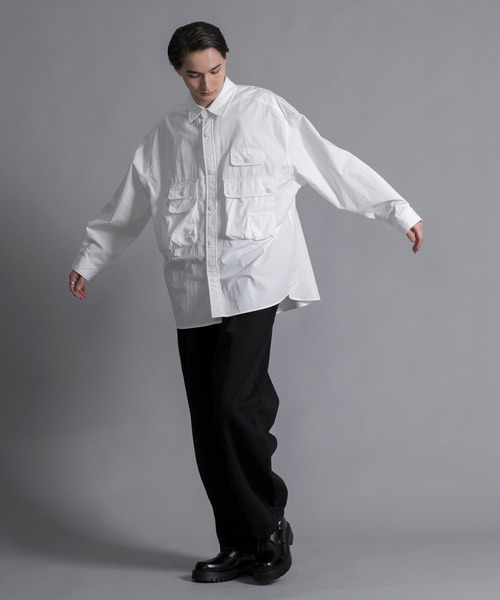 「aimoha」 長袖シャツ LARGE ホワイト メンズ_画像2