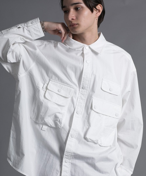 「aimoha」 長袖シャツ LARGE ホワイト メンズ_画像5