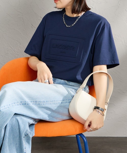 tシャツ 「LACOSTE/ラコステ」 エンボスロゴ ショートスリーブTシャツ レディース メンズの画像