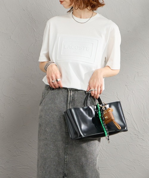 tシャツ 「LACOSTE/ラコステ」 エンボスロゴ ショートスリーブTシャツ レディース メンズの画像