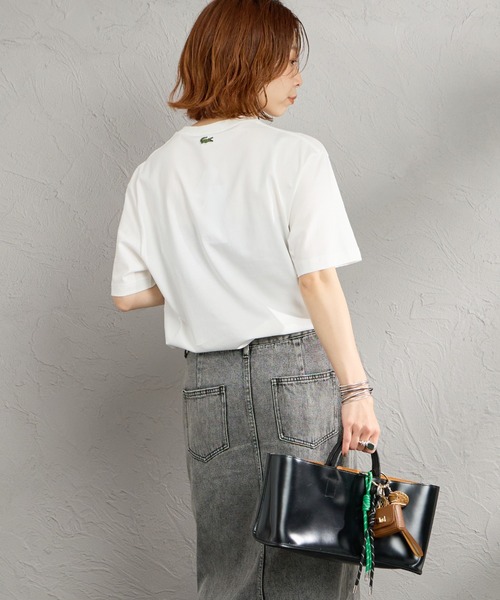 tシャツ 「LACOSTE/ラコステ」 エンボスロゴ ショートスリーブTシャツ レディース メンズの画像