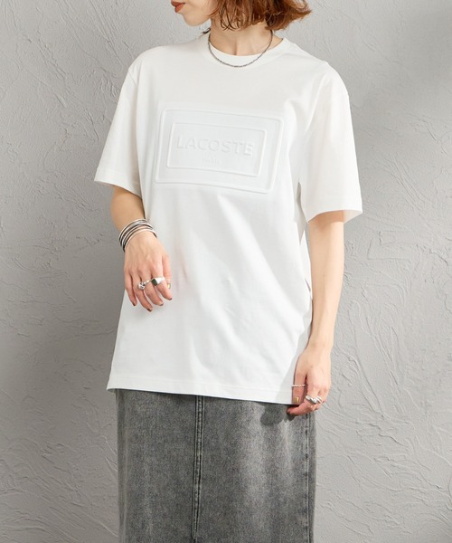tシャツ 「LACOSTE/ラコステ」 エンボスロゴ ショートスリーブTシャツ レディース メンズの画像