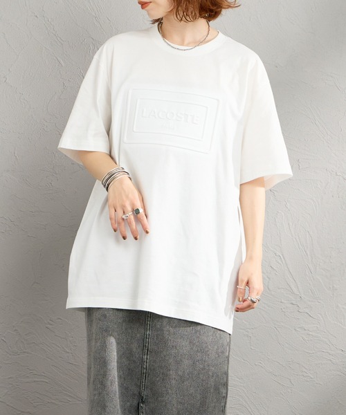 tシャツ 「LACOSTE/ラコステ」 エンボスロゴ ショートスリーブTシャツ レディース メンズの画像
