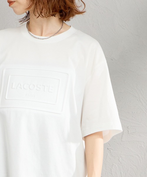 tシャツ 「LACOSTE/ラコステ」 エンボスロゴ ショートスリーブTシャツ レディース メンズの画像