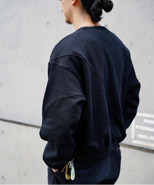 「Noen」 スウェットカットソー MEDIUM ブラック メンズ_画像3
