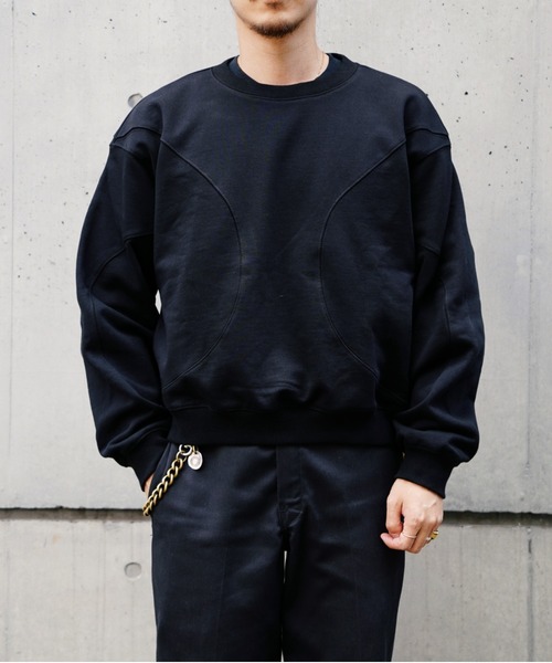 「Noen」 スウェットカットソー MEDIUM ブラック メンズ_画像4
