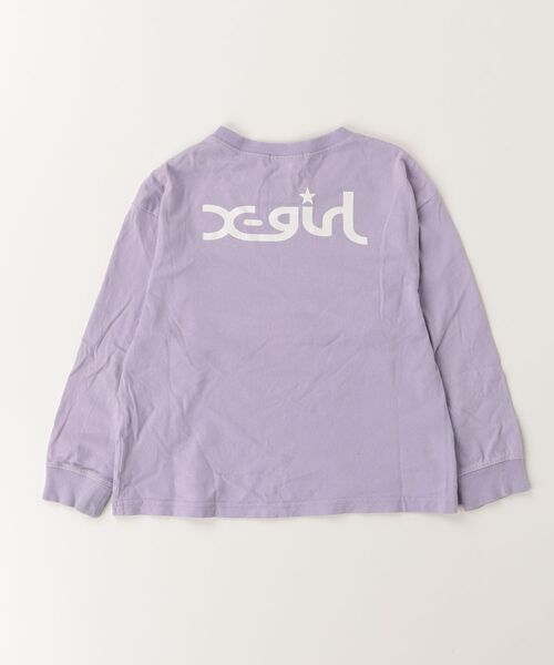 「X-girl Stages」 「KIDS」長袖カットソー 120 パープル キッズ_画像2