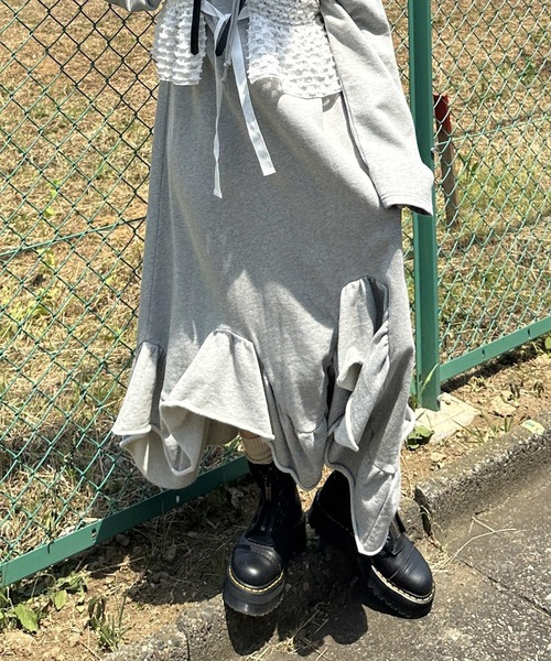 「Alley by w closet」 長袖ワンピース FREE グレー レディース_画像4