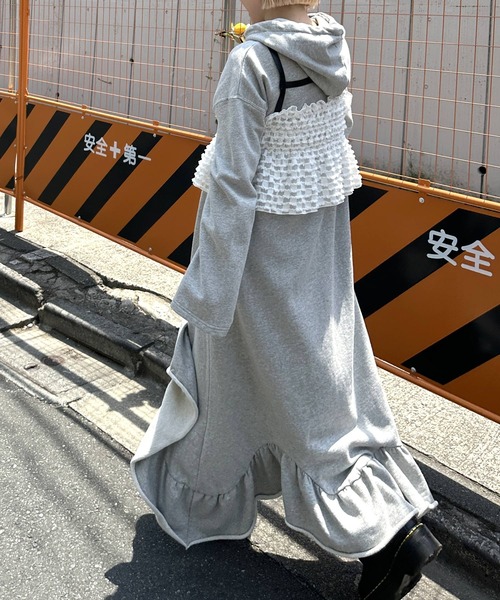 「Alley by w closet」 長袖ワンピース FREE グレー レディース_画像7