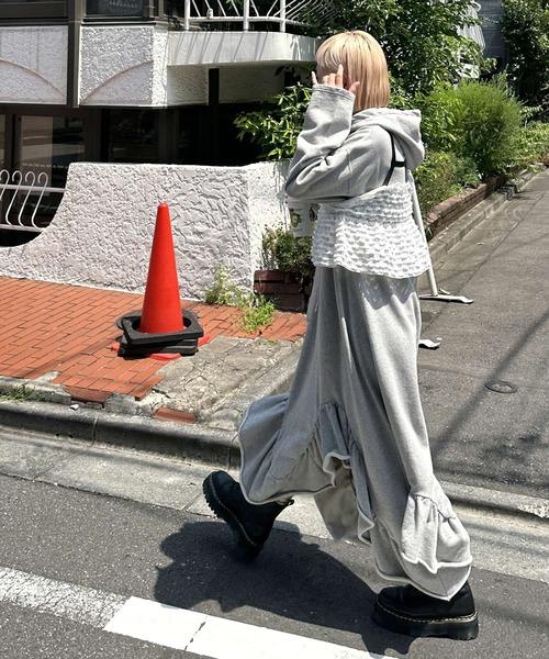 「Alley by w closet」 長袖ワンピース FREE グレー レディース_画像8