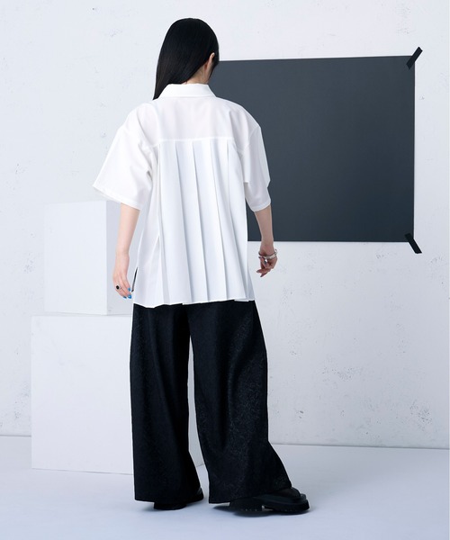「Ellno Loset」 半袖シャツ MEDIUM ブラック メンズ_画像4