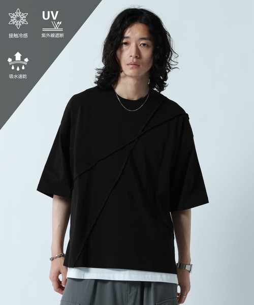 RAGEBLUE（レイジブルー） tシャツ 「接触冷感/吸水速乾 」SIDE ZIP