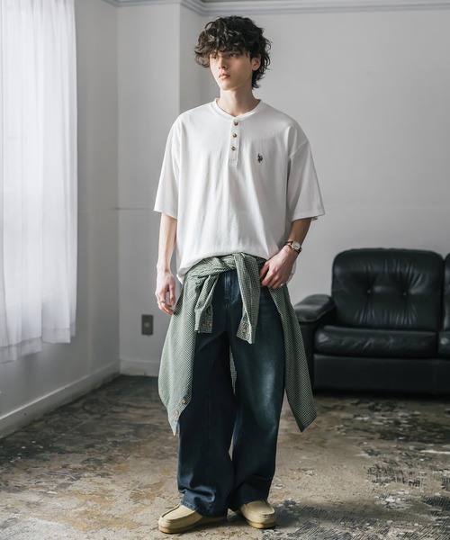 「U.S. POLO ASSN.」 半袖Tシャツ L ブラック メンズ_画像5