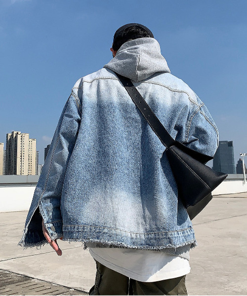 「neos」 デニムジャケット X-LARGE ブルー メンズ_画像5