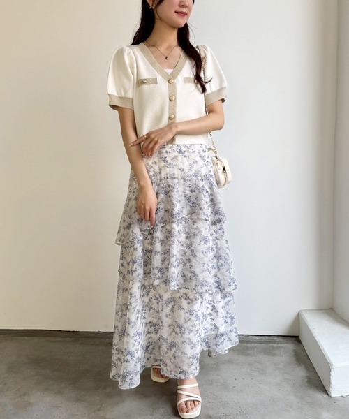 「one after another NICE CLAUP」 半袖ニット FREE ピンク レディース_画像7