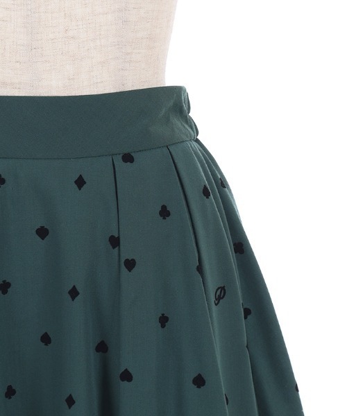 axes femme POETIQUE ロング スカート トランプ柄フロッキーPT