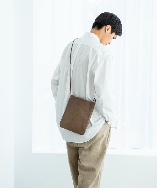 アーツアンドクラフツ ARTS&amp;CRAFTS フラットショルダー FLAT SHOULDER S＼ブラウン クロスボディ レザー【2400014910636】 ARTS&CRAFTS｜フラットショルダーS 