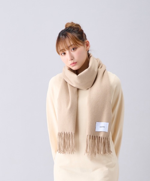 マフラー・ストール FABIELLO Lavi knit muffler (beige) estaa マフラー ストール とろーりビッグマフラー ”カジュアル