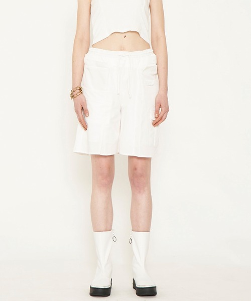 VIAVANDA パンツ CONSTRUCTIVE HALF PANTS レディース