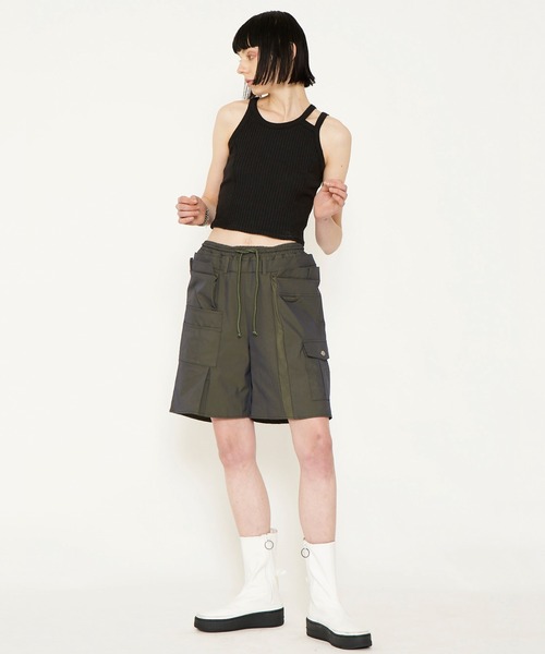 VIAVANDA パンツ CONSTRUCTIVE HALF PANTS レディース