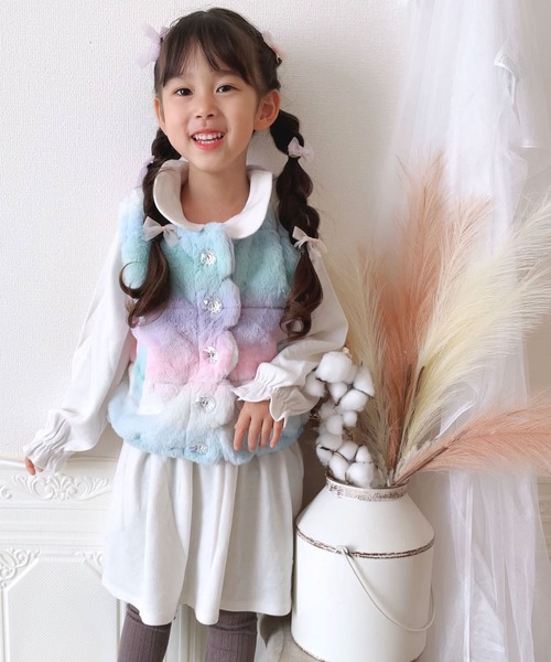 SKAPE（エスケープ） ベスト スカラップボアベスト キッズ 子供服 