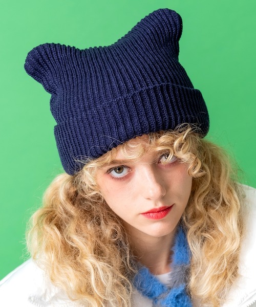 ankoROCK ニット帽 ニットキャップ an meets zakka 猫耳ニット帽