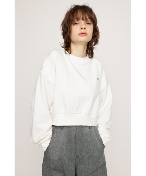 airyfit 裏起毛 シグネチャーロゴ クロップドスウェット