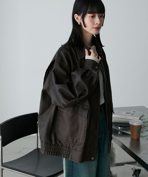 オシャレ ビックカラー ジャケット コート ブルゾン 80539731b_b_145_500.jpg