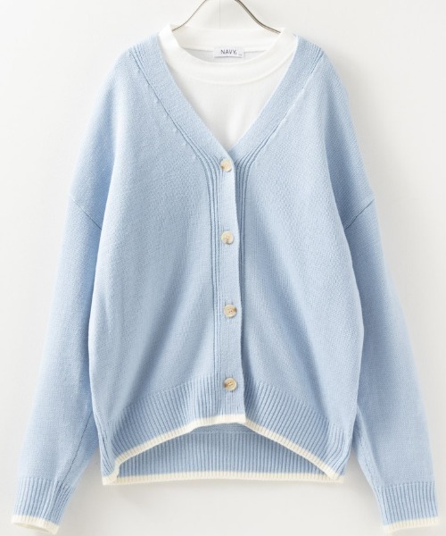 NAVY カーディガン インナー付きニットカーディガン アンサンブル