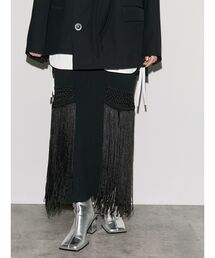 スカート UN3D. POINT STITCH KNIT SK BLACK UN3D. POINT STITCH KNIT SK BLACK