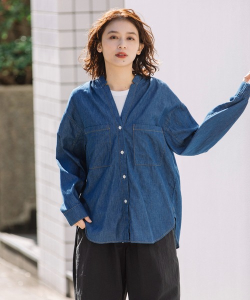 Munich（ミューニック） ブラウス シャツ ウォッシュ5.5オンススラブ