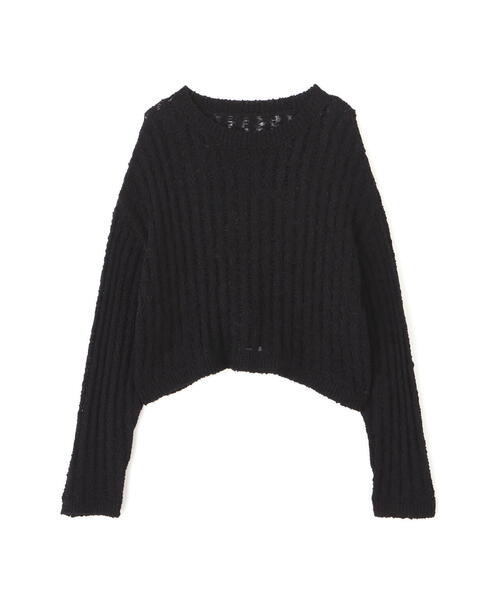 KOEISTORE ニットトップス レディース 春 夏 春夏 黒 ニット