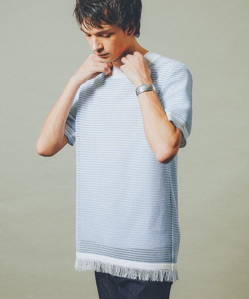 tシャツ フリンジ ニットTシャツ メンズ : 81955731 : ZOZOTOWN Yahoo 