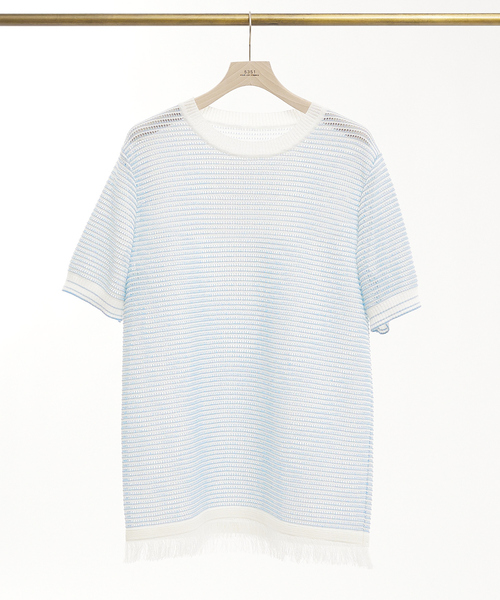 5351POUR LES HOMMES　コンチョ付き　フリンジ 5351 POUR LES HOMMES tシャツ フリンジ ニットTシャツ メンズ