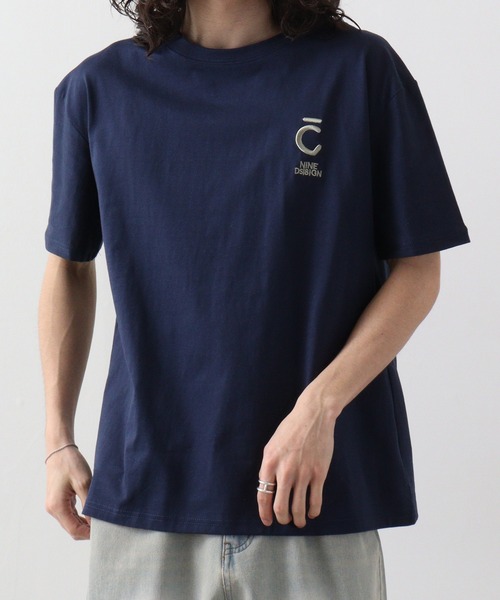 MEDM Tシャツ 綿 刺繍 ロゴ 半袖 シンプル カジュアル 男女兼用 FUNALIVE tシャツ 刺繍パッチ風シンプルモチーフデザイン半袖T