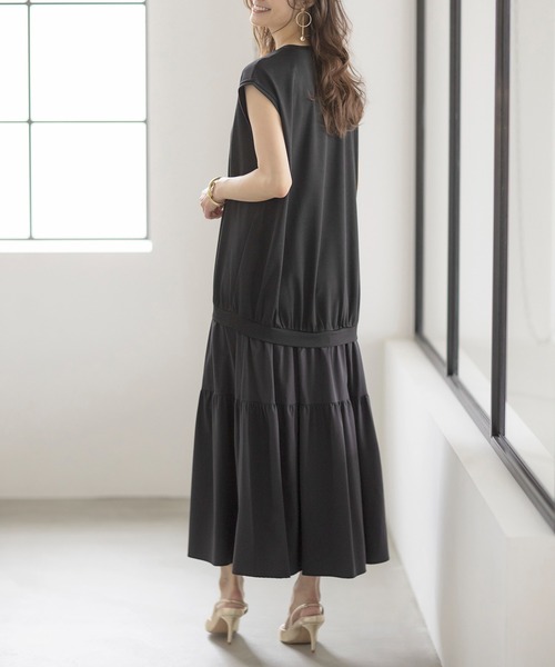 RANAN（ラナン） ワンピース ティアードドッキングワンピ : ZOZOTOWN