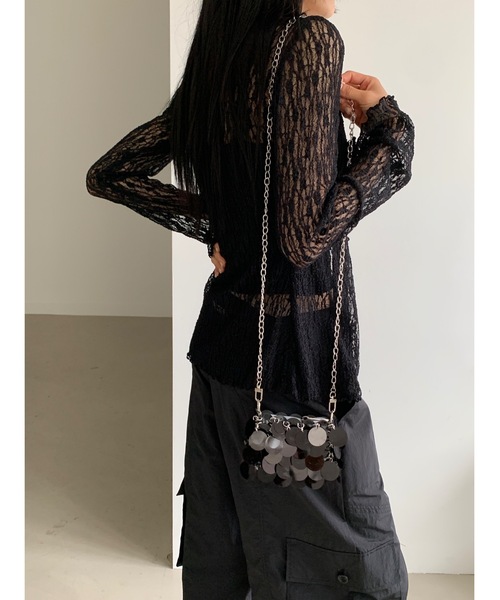 ブラウス シャツ 「DIDOT.」スリムラインレースブラウス レディース SLY ブラウス シャツ RANDOM DROST LACE SH ランダム ドロスト