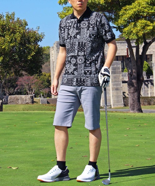 SY32 ペイズリー　ストレッチtシャツ 半袖　スポーツウェア　ゴルフ SY32 ペイズリー ストレッチtシャツ 半袖 スポーツウェア ゴルフ