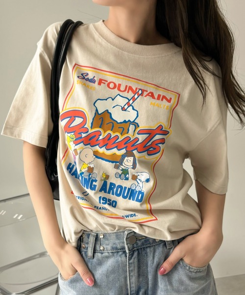 FilMelange - ☘️新品 フィルメランジェ×ヴィンテージピーナッツ スヌーピー 半袖Ｔシャツ L FilMelange - ☘️新品 フィルメランジェ×ヴィンテージ