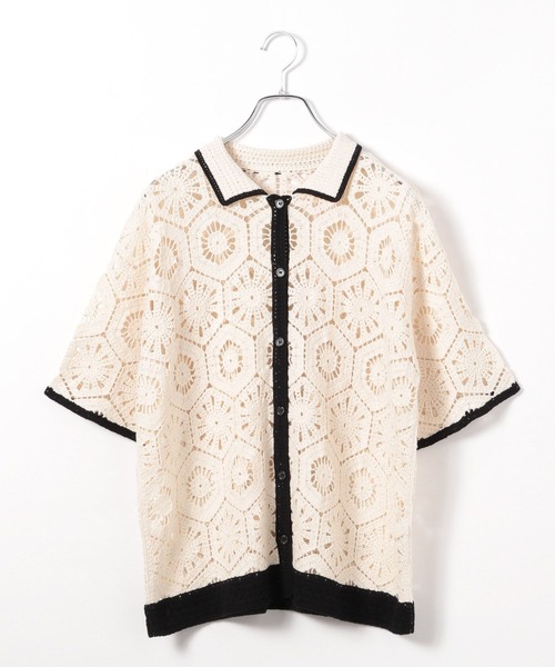 BAYFLOW ブラウス シャツ クロシェレースシャツ レディース