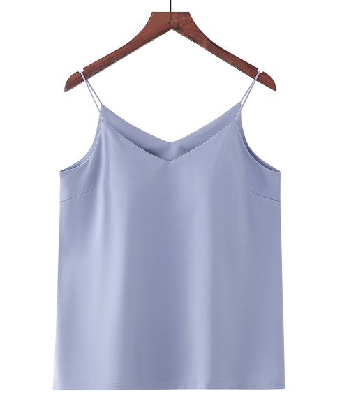 sayosquare cup camisole キャミソール DAY CLOSET キャミソール レディース ツヤ感サテン風カップ付きV
